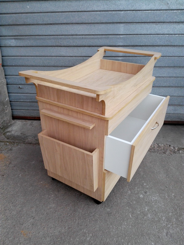 mueble carro auxiliar cambiador bebe 1cajon madera 71-88x79.5-96.5x51 1u